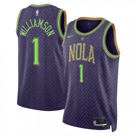 Maillot Basket Homme New Orleans Pelicans Zion Williamson 2024-25 Nike City Edition Violet Swingman